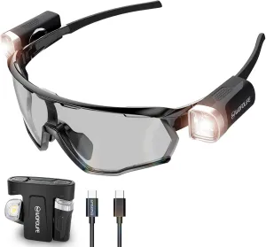 Mini Flashlight for Safety Glasses, Rechargeable Headlamp Reading Book Light with 42.5H Runtime, 4 Modes, Portable Waterproof Pocket Light for Reading, Repairing, Crafting, Knitting, Hiking