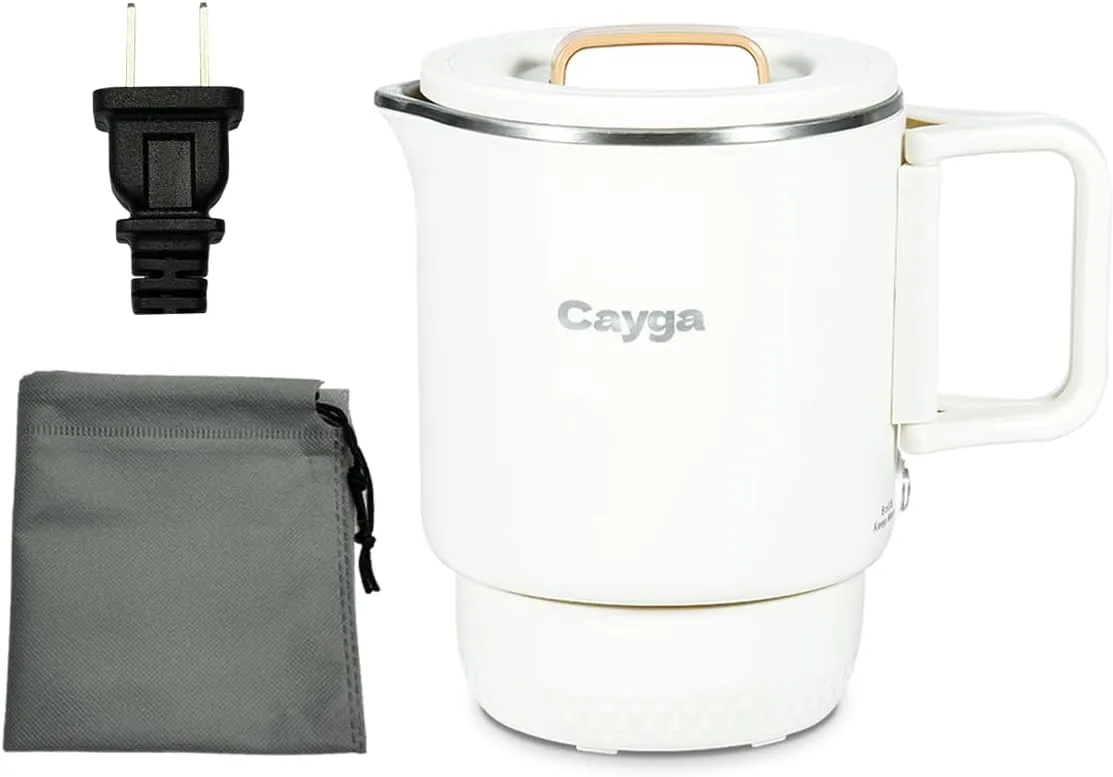 Mini Hot Pot Ramen Cooker Travel Portable Electric Kettle 22oz Collapsible Stainless Steel Water Boiler 650ML