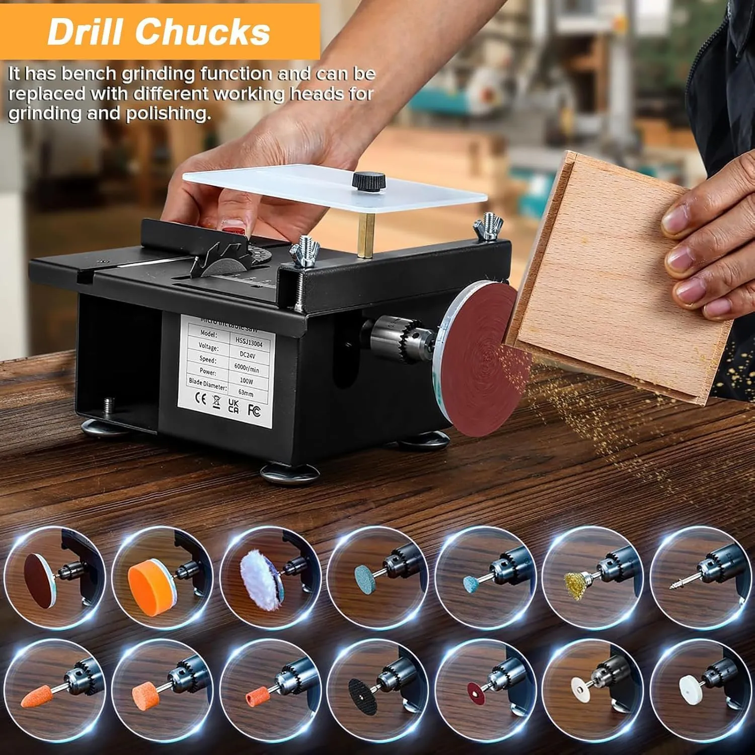 Mini Multi-Functional Table Saw,Portable Mini Desktop Electric Saw for Wood Cutting, Skil Table Saw for Plastic Acrylic Cutting.