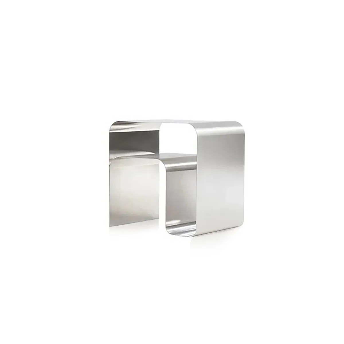 Minimalist Bent Stainless Steel Side Table [Exclusive]