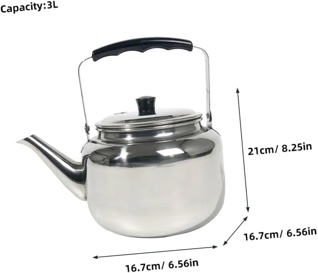 Mobestech Stainless Steel Whistling Kettle Portable Teapot for Stovetop Kitchen Gadget for Boiling Water for Camping Hiking and Everyday Use