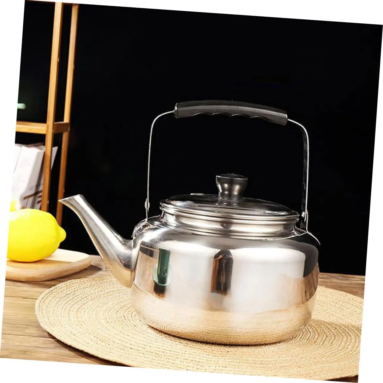 Mobestech Stainless Steel Whistling Kettle Portable Teapot for Stovetop Kitchen Gadget for Boiling Water for Camping Hiking and Everyday Use