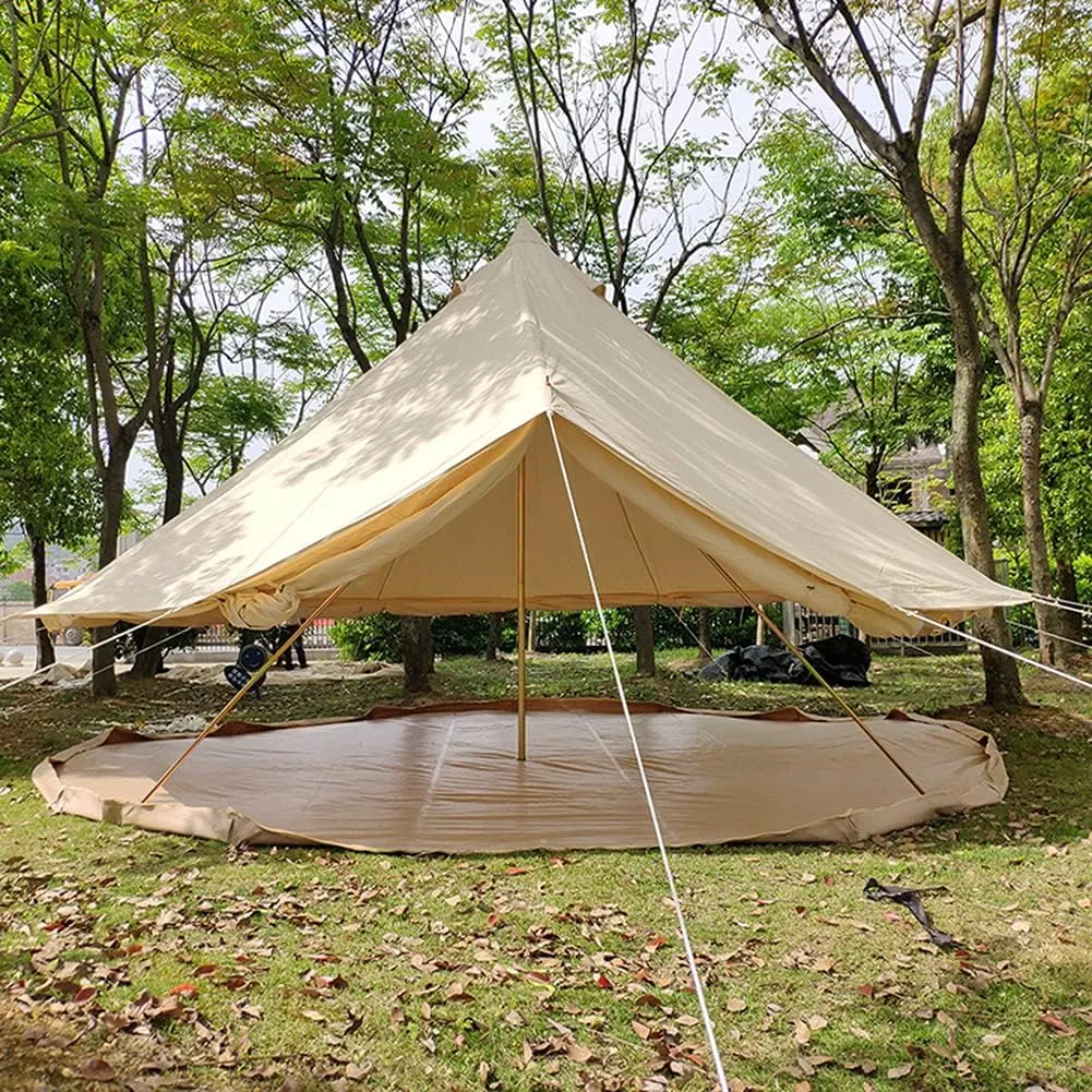 Mongolia Yurt Bell Tent Large Camping Tent 5-8 Persons Outdoor Indian Bell Tent Family Tents for Family Self-Driving Travel Hiking Made from Breathabl