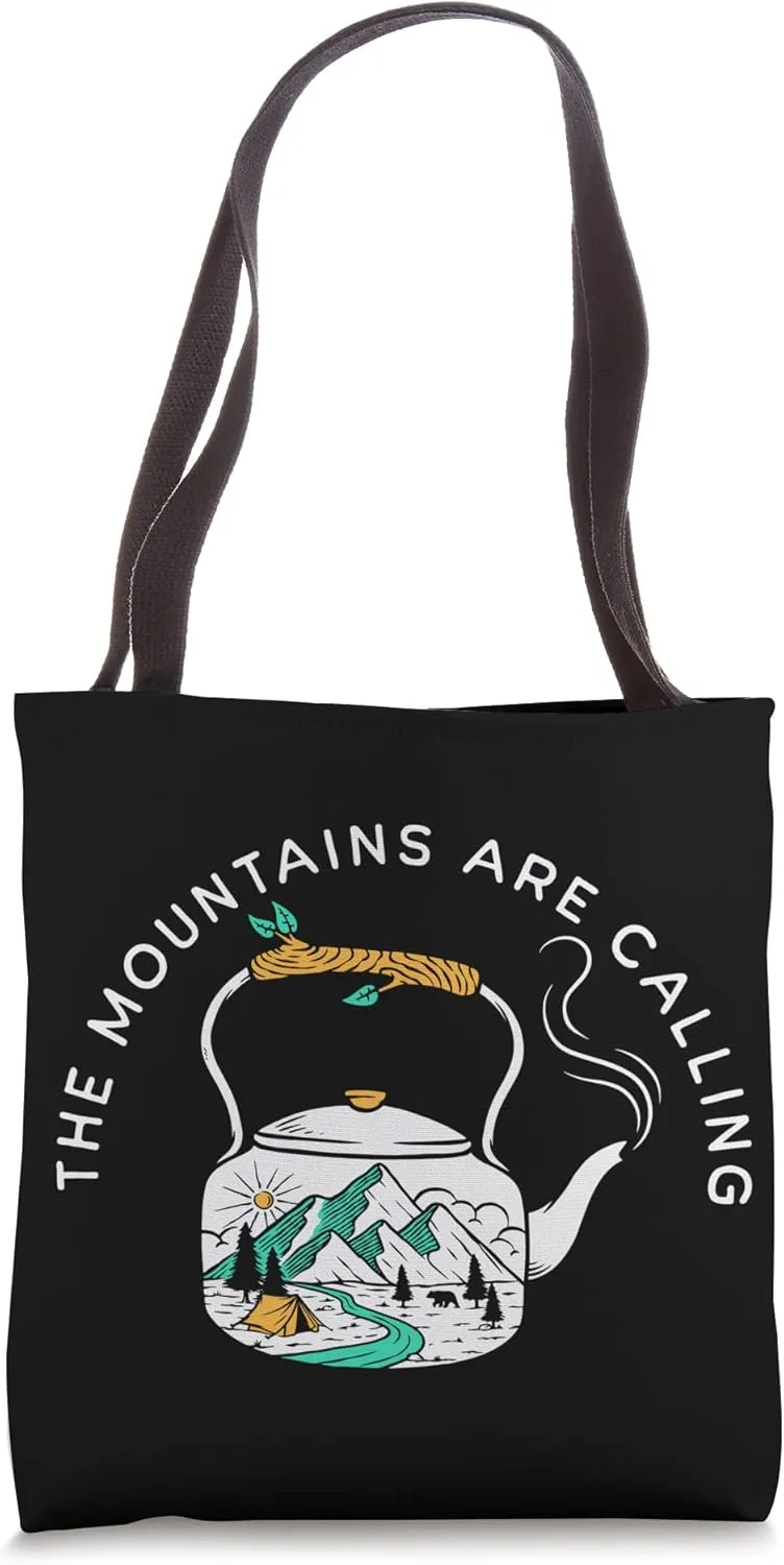 Mountain View Tea Kettle Camp Tote Bag