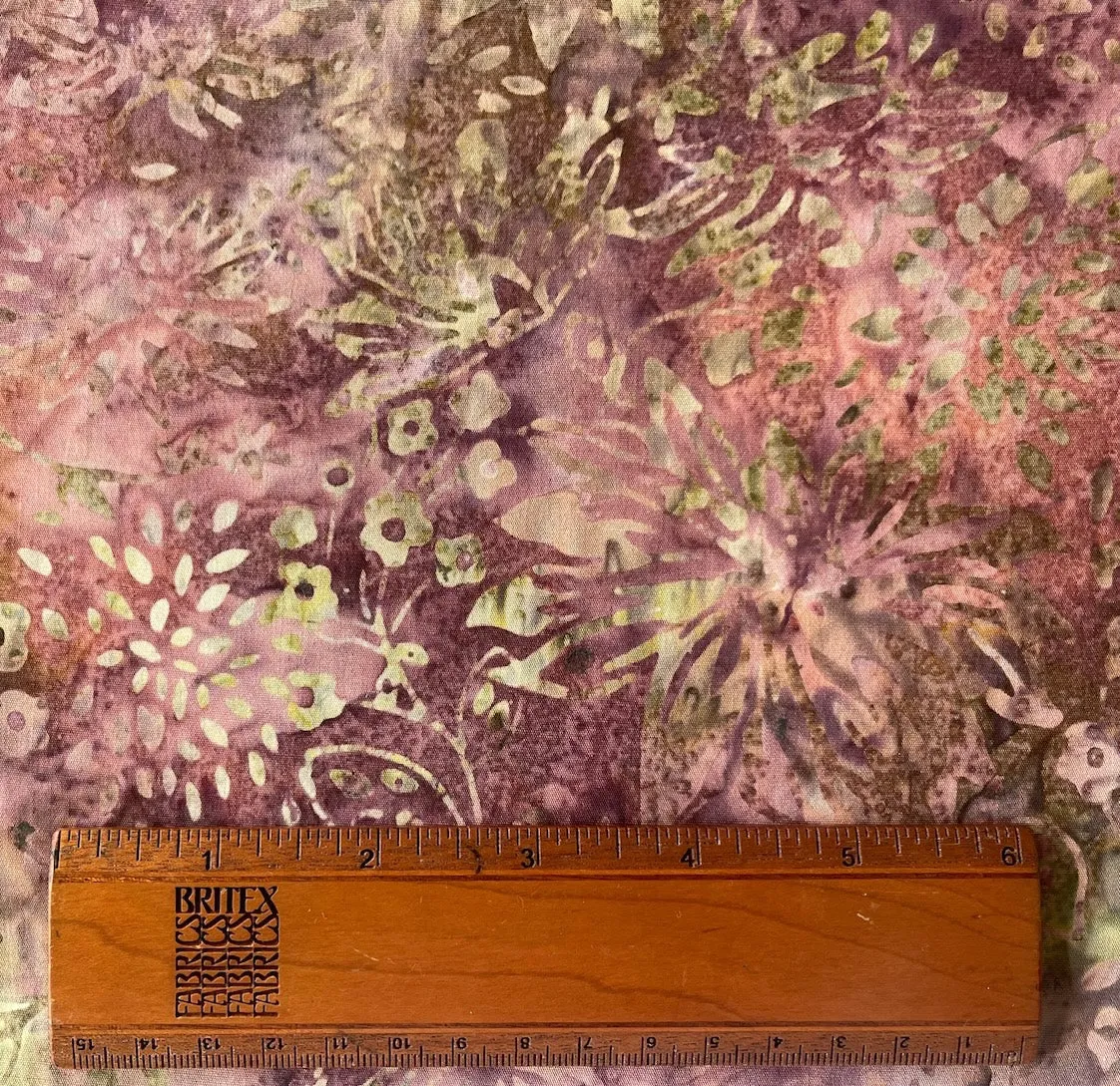 Mulberry Rose Meadow Cotton Batik (Made in Indonesia)