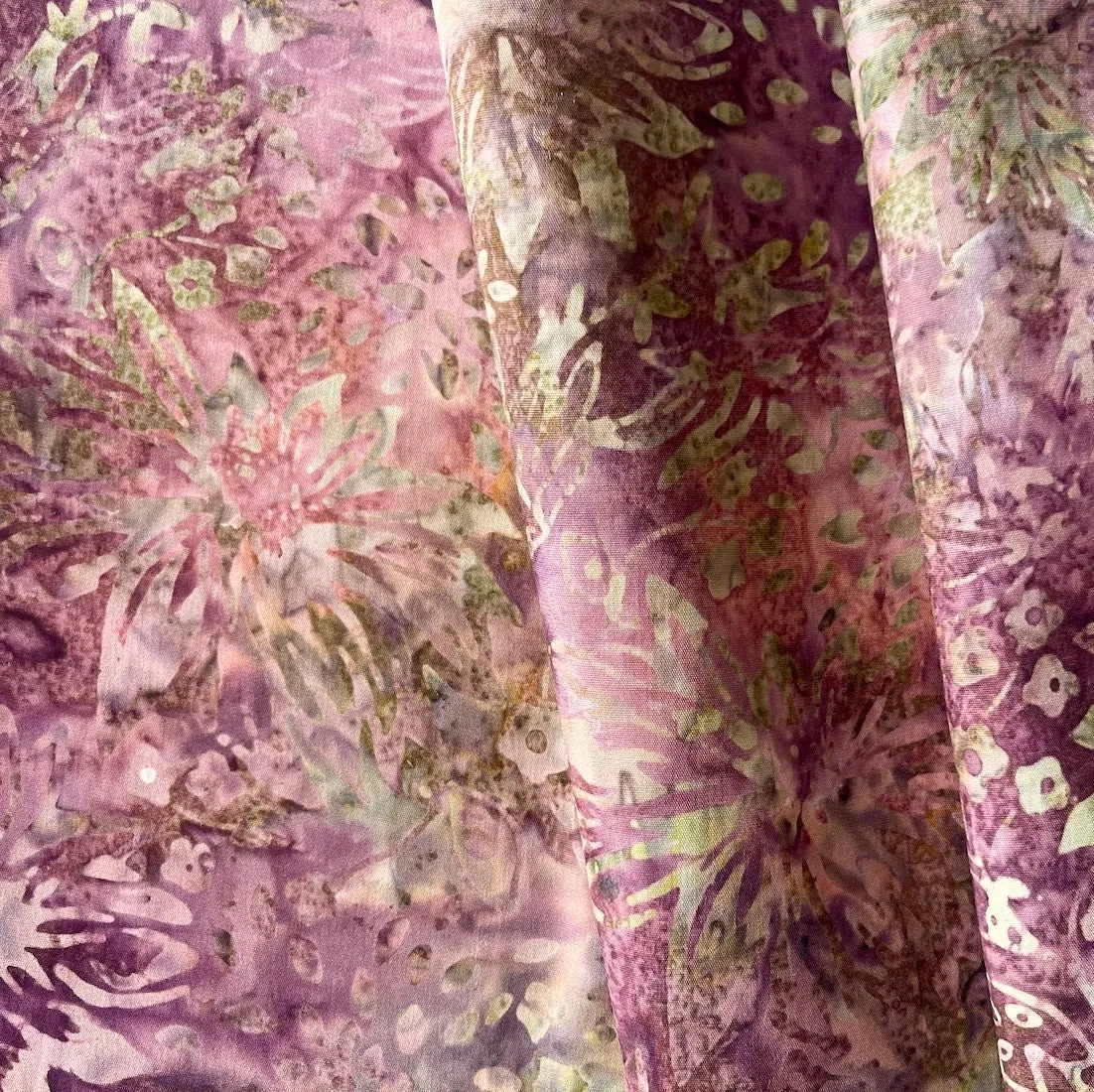 Mulberry Rose Meadow Cotton Batik (Made in Indonesia)