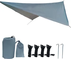 MYCENSE Camping Tarp Hammock Canopy Lightweight Sun Protection Large Tent Tarp Rain Awning for Backyard Outdoor Beach Travel Fishing, Gray