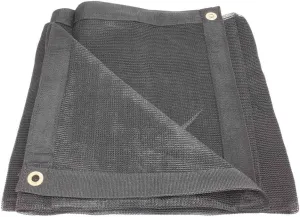 Mytee Products 12'x26' Black 70% Shade Mesh Tarp for Outdoor w/Grommets - 6 Oz Extra Durable Heavy Duty Mesh Tarps for Dump Truck, Rolloff Trucks - Mesh Shade Net Cloth for Sun, Plant, Patio