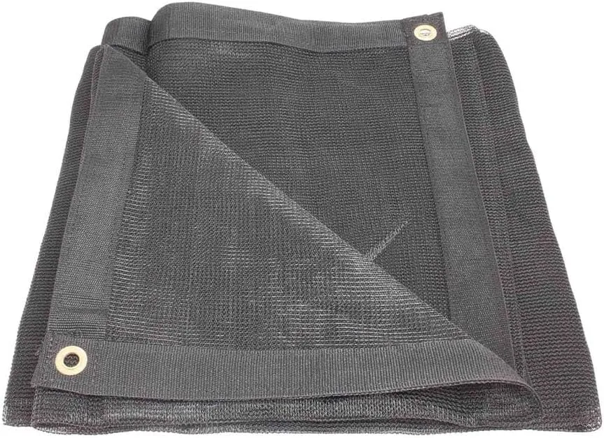 Mytee Products 12'x26' Black 70% Shade Mesh Tarp for Outdoor w/Grommets - 6 Oz Extra Durable Heavy Duty Mesh Tarps for Dump Truck, Rolloff Trucks - Mesh Shade Net Cloth for Sun, Plant, Patio