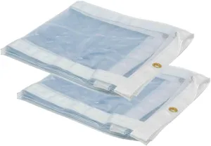 Mytee Products (2 Pack) 10' x 10' Clear Vinyl Tarp, 22oz Vinyl, 24 MIL Thick, Fire Retardant, UV Resistant