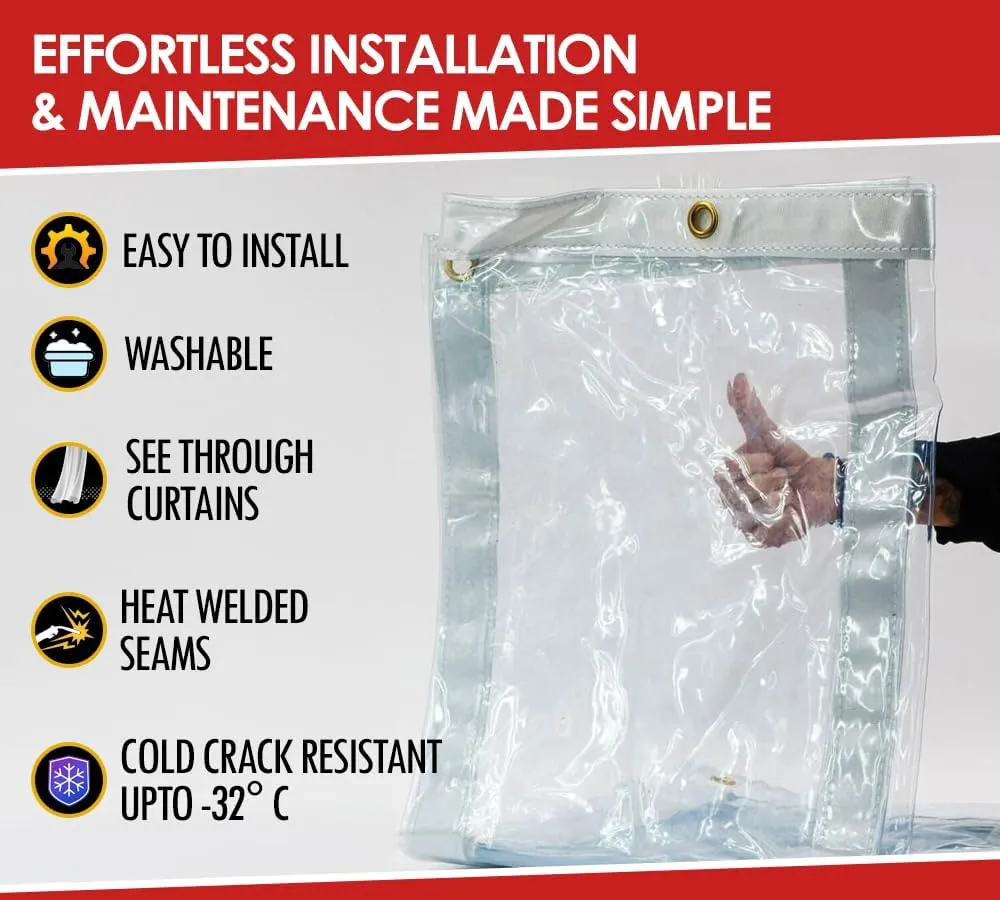 Mytee Products (2 Pack) 10' x 10' Clear Vinyl Tarp, 22oz Vinyl, 24 MIL Thick, Fire Retardant, UV Resistant
