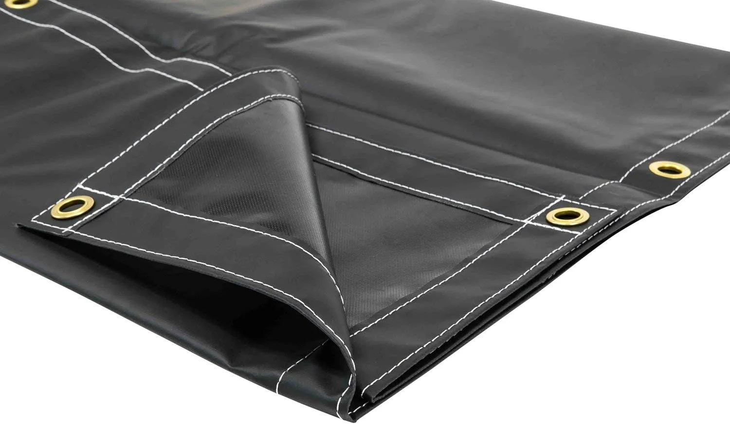Mytee Products 6' x 8' Heavy Duty Black 18oz Vinyl Utility Tarp Waterproof, Multipurpose, Cars, Boats, Campers, Pool Cover, Tent
