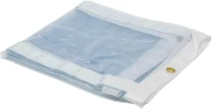 Mytee Products 8' x 8' Clear Vinyl Tarp, 22oz Vinyl, 24 MIL Thick, Fire Retardant, UV Resistant