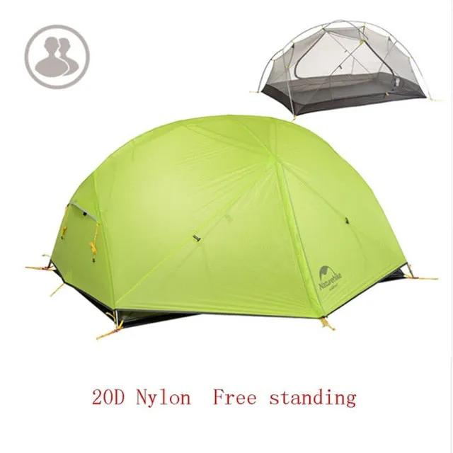 Naturehike 3 Season  Mongar  Camping Tent 20D Nylon Fabic Double Layer Waterproof Tent