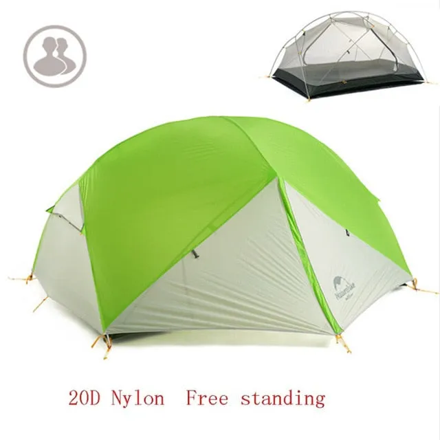 Naturehike 3 Season  Mongar  Camping Tent 20D Nylon Fabic Double Layer Waterproof Tent