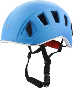 NewDoar Climbing Helmet EN 12492 Certified Half Dome Helmet Ultralight Design with 11 Ventilation Ports & Headlamp Clips for Rock/Ice Climbing, Caving, Rescue Adjustable 57-62cm (Men/Women)