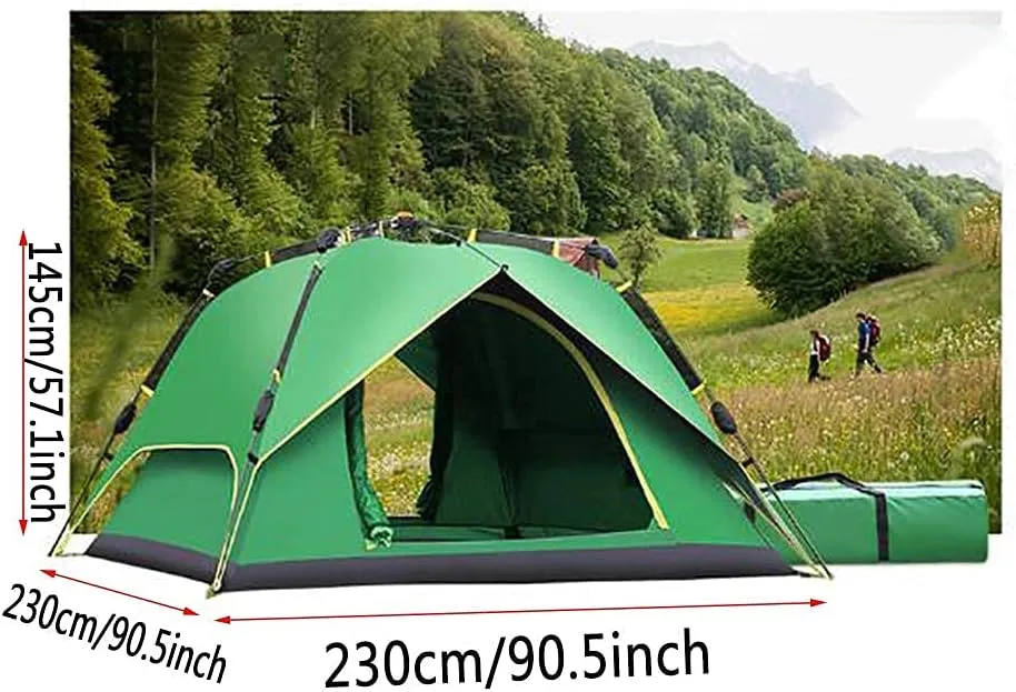 NIEH Beach Tent,Sun Shelter,3-4 People Outdoor Easy Set Up Camping Waterproof Hiking Double Layer Green 91x91inch