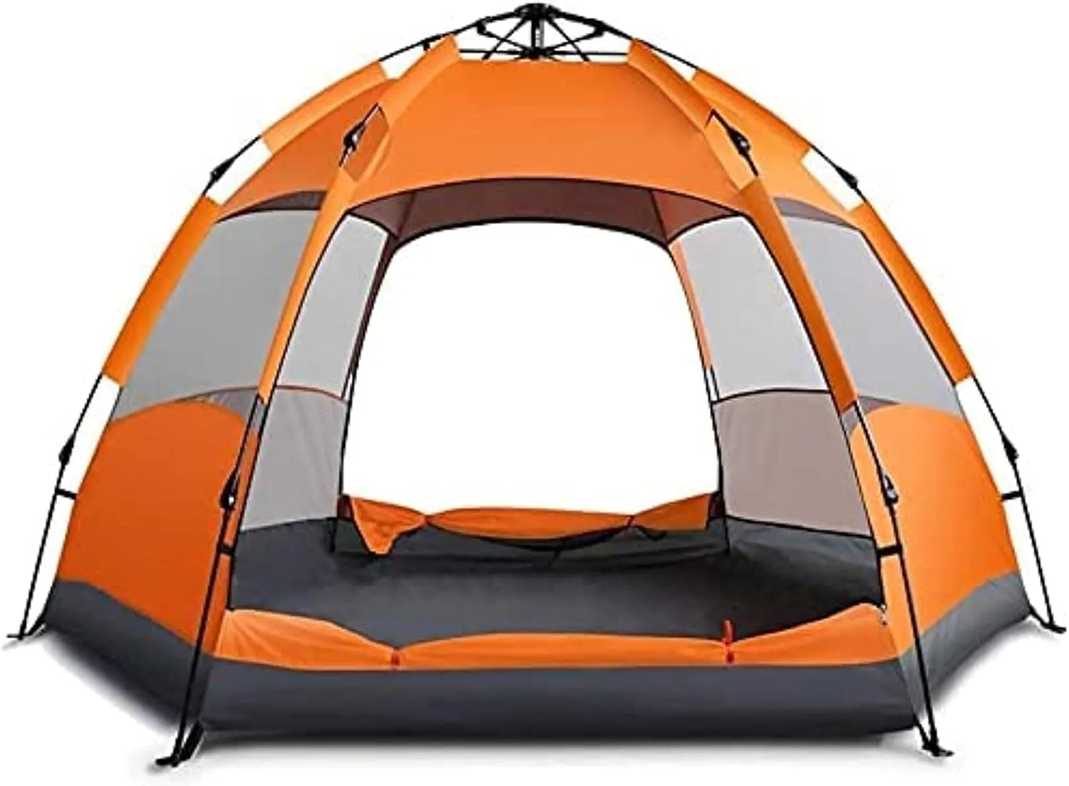 NIEH Camping Tents Shelters Ultra Large Pop Up Camping Tent for 5 to 7 Person | Automatic Opening Hexangular Hydraulic Double Layer Tent | Trekking and Camping