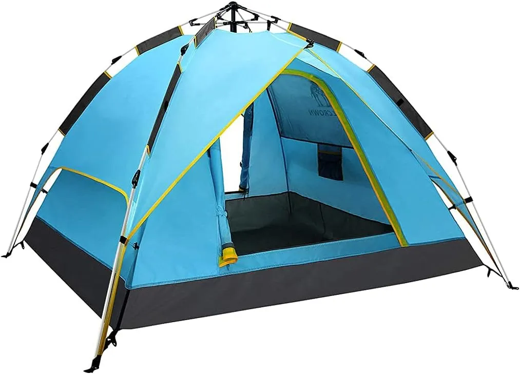 NIEH Dome Tent, Pop Up Tents for 3 to 4 Person Automatic Instant Double Layer Tents, Waterproof Sun Protection for Hiking Camping Outdoor