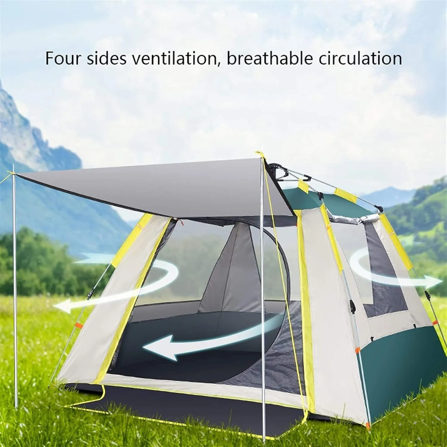 NIEH Tent Automatic Camping Beach Tent Waterproof Windproof Tent Instant Pop Up Open Awning Tents Outdoor Sunshelter Outdoor