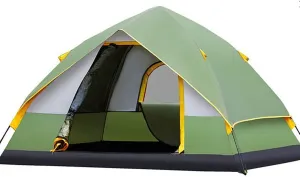 NIEH Tent,Camping Family Waterproof Camping Tent,Outdoor Double Layer Hiking 3-4 People Sun Shelter Green 85x53inch