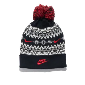 Nike Peak Fair Isle Beanie Black/University Red HF0188-010