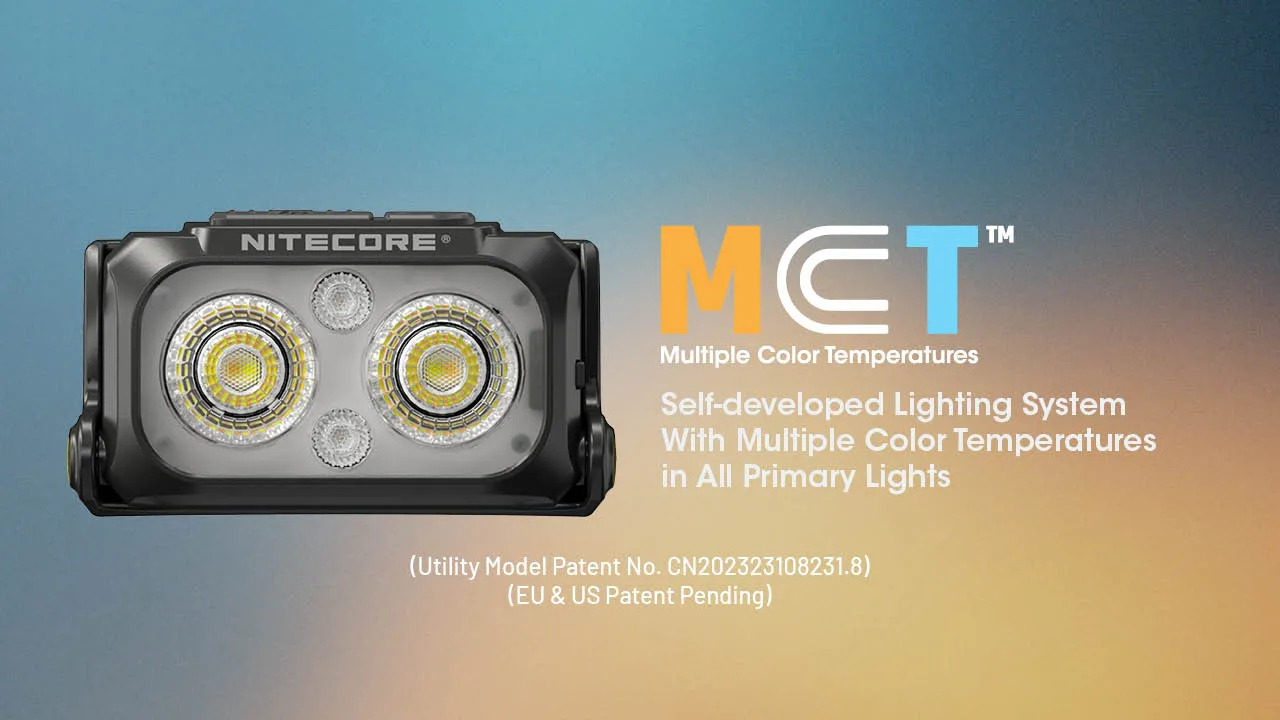 Nitecore NU25 MCT 400 Lumen USB-C Rechargeable Multi-Temperature Headlamp