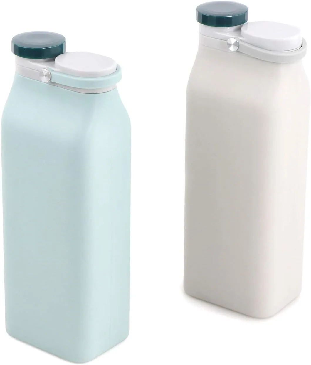 NP 600ML Creative Silicone Foldable Leak-Proof Sport Water Bottle Collapsible Drink Outdoor Travel Travel Kettle Cup Bicycle Water Bottle (Color : White)