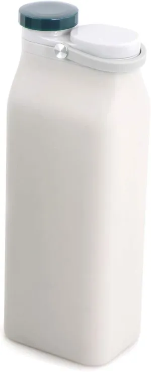 NP 600ML Creative Silicone Foldable Leak-Proof Sport Water Bottle Collapsible Drink Outdoor Travel Travel Kettle Cup Bicycle Water Bottle (Color : White)
