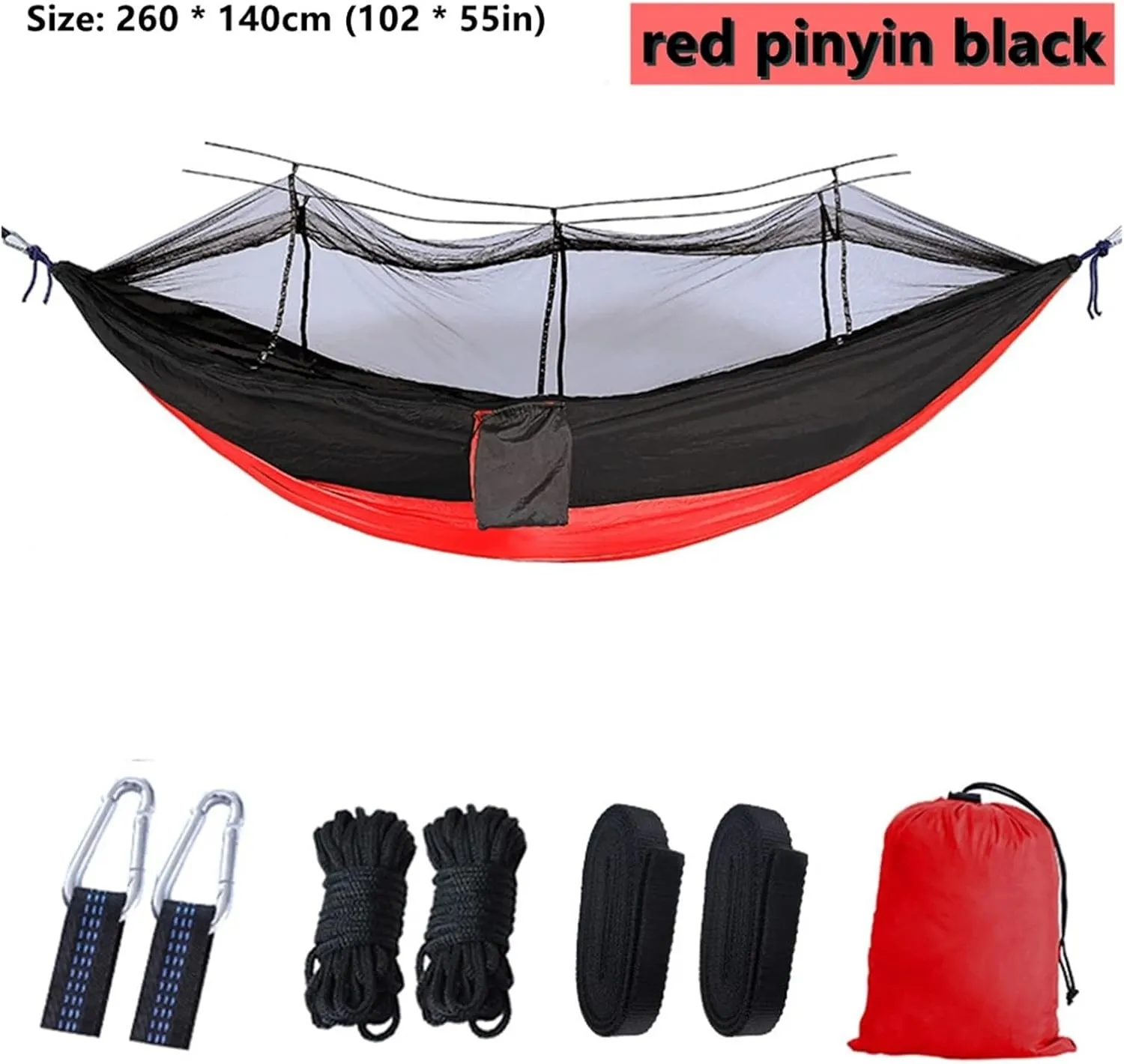 Nylon Parachute Hammock Net Portable Outdoor Camping Leisure Double Mosquito Net Hammocks Garden Travel Tourist Nature Hike Sleeping Hanging Hammock Swing Terrace Hammock(Model 6)