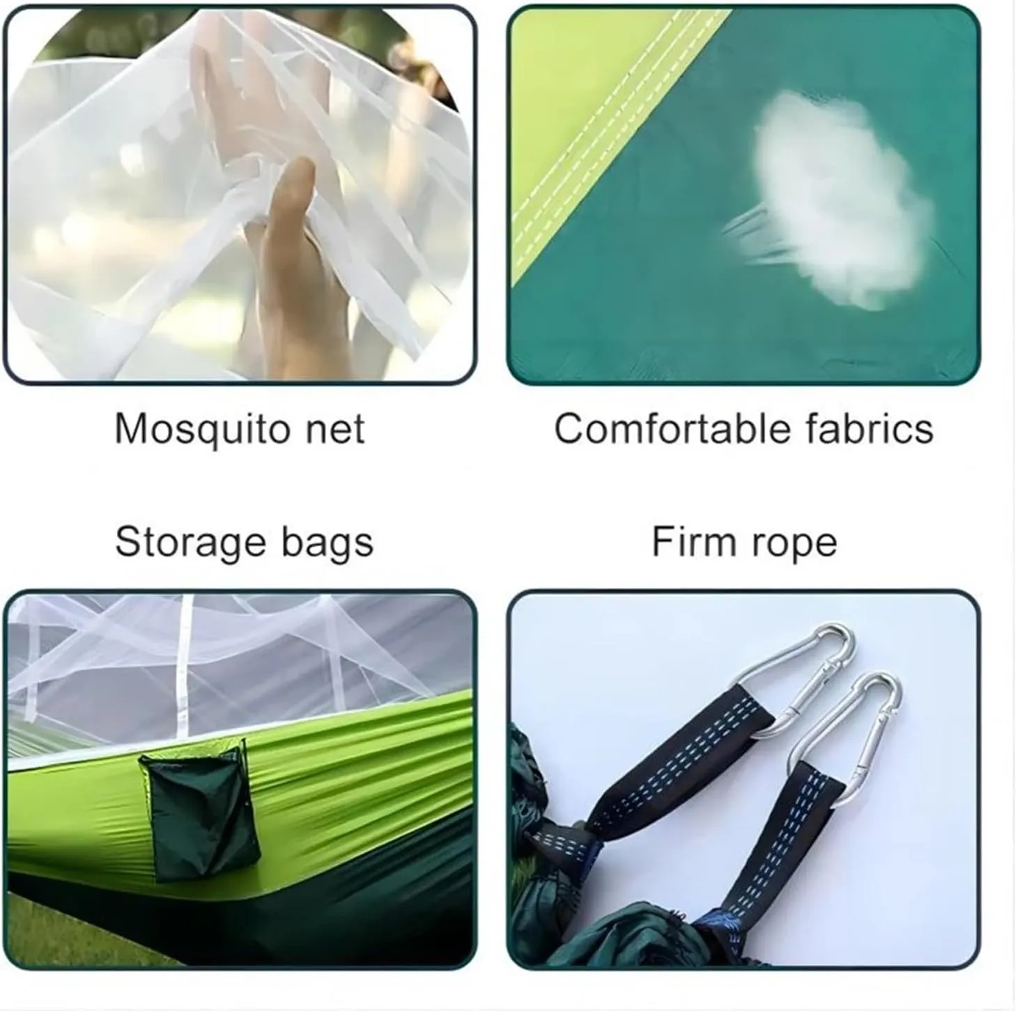 Nylon Parachute Hammock Net Portable Outdoor Camping Leisure Double Mosquito Net Hammocks Garden Travel Tourist Nature Hike Sleeping Hanging Hammock Swing Terrace Hammock(Model 6)