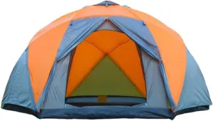 Outdoor Big Tent Oversized Family Tents for Camping Water Resistance Lightweight Durable 190T /210T Polyester Fabric Durable Fiberglass Poles Double-Layer Three Door Tent