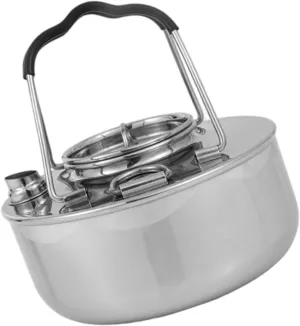 Outdoor Camping Kettle,Stainless Steels Portable Lightweight Water Pots,Camping Tea Kettle Coffee Pot,for Outdoor Hiking Camping Travel