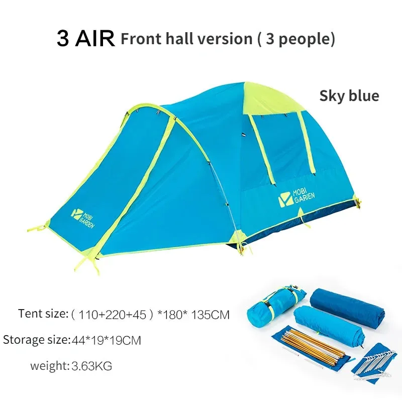 Outdoor Camping Mountaineering Windproof Rainproof Double Layer Tent: Cold Mountain 3AIR Lobby Version