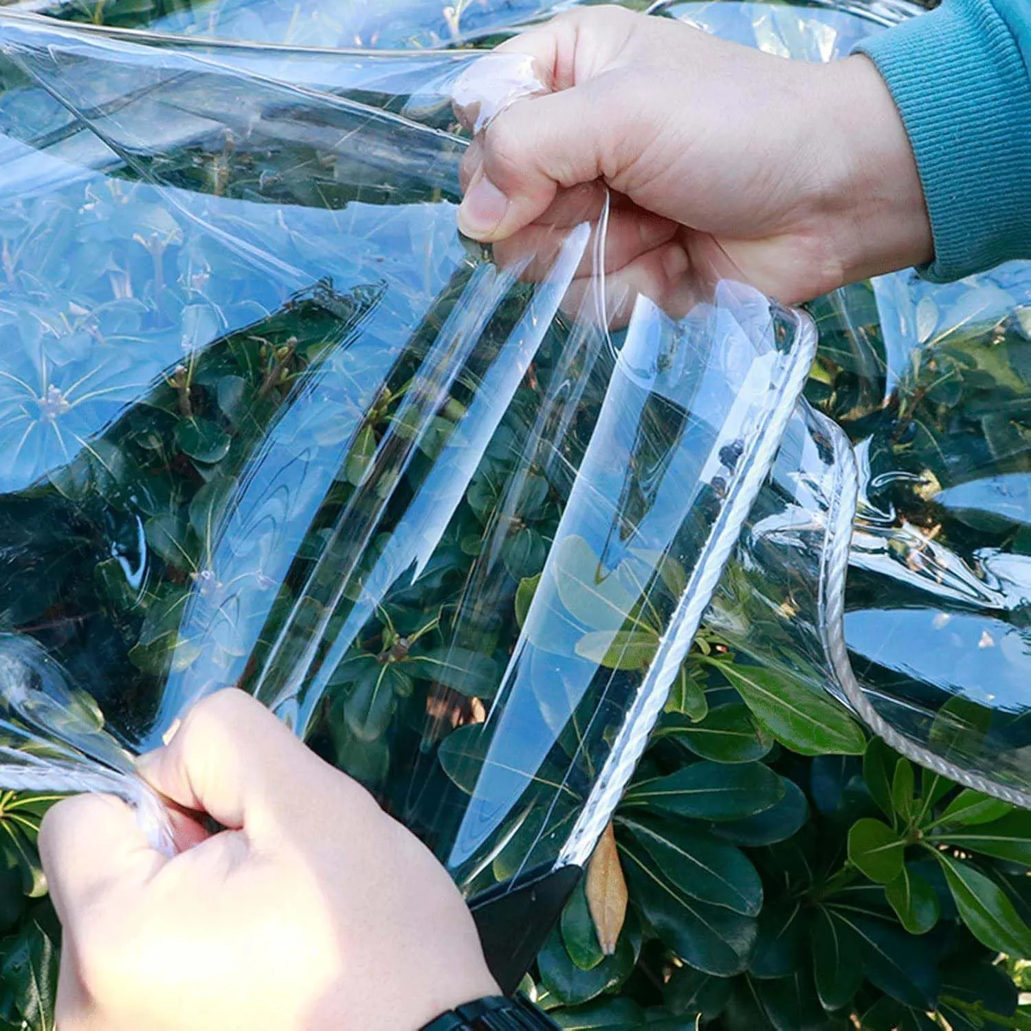 Outdoor Clear Tarp Waterproof Heavy Duty 9.8x3.3ft, Transparent Tarps Rainproof with Grommets, Plastic PVC Tarpaulin Cover Waterproof, Clear Tarps, for Greenhouse, Patio, Porches, Tent