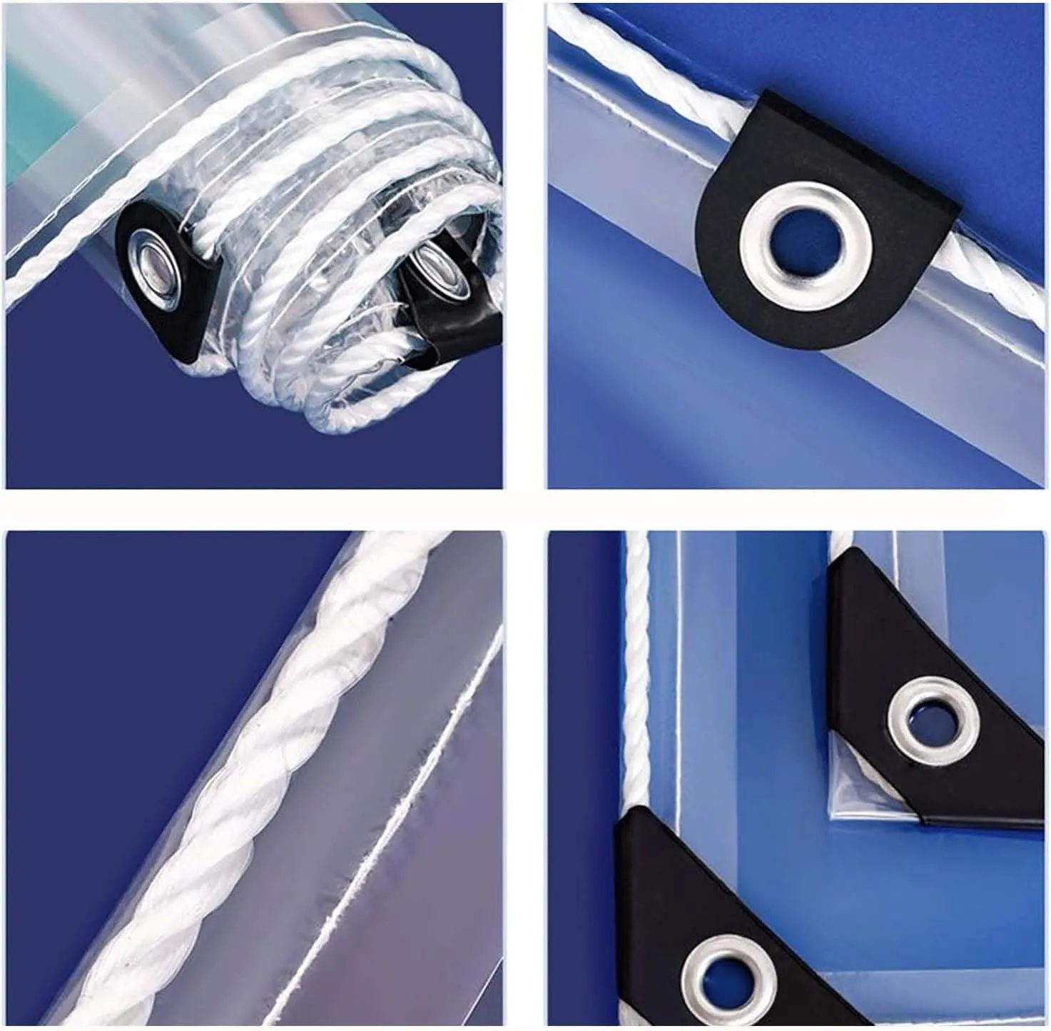 Outdoor Clear Tarp Waterproof Heavy Duty 9.8x3.3ft, Transparent Tarps Rainproof with Grommets, Plastic PVC Tarpaulin Cover Waterproof, Clear Tarps, for Greenhouse, Patio, Porches, Tent