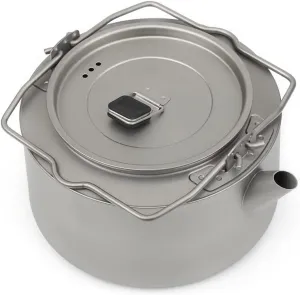 Outdoor field camping teapot pure titanium travel portable coffee pot household kettle