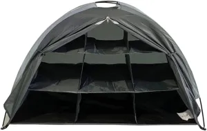 Outdoor Folding Camping Shoe Cabinet,Camping 9 Shelf Storage Organizer,Tent Clothes Organizer,128 x 55 x 75cm