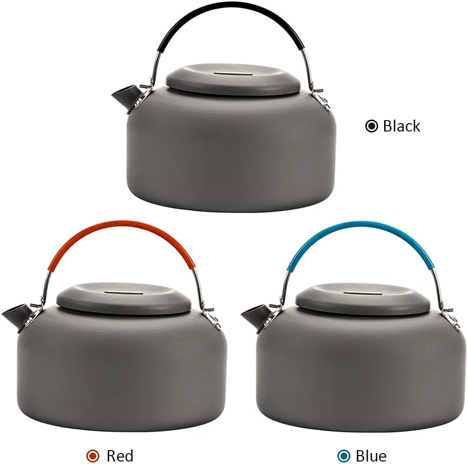 Outdoor Kettle 0.8L/1.4L Outdoor Lightweight Aluminum Teapot Kettle Coffee Pot for Camping Hiking Backpacking (0.8L)