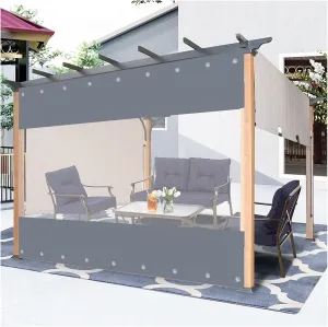 Outdoor Pergola Waterproof Side Panels Tear Proof Tarpaulin PVC Spliced Partition Curtain with Eyelets, for Pergola, Patio, Customizable (Color : Clear, Size : 1.2x2m)