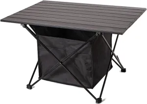 Outdoor Portable Camping Table Ultralight Aluminum Beach Table with Storage Bag Folding Camp Table for Camping Hiking Backpacking Outdoor Picnic Travel Equipment,A