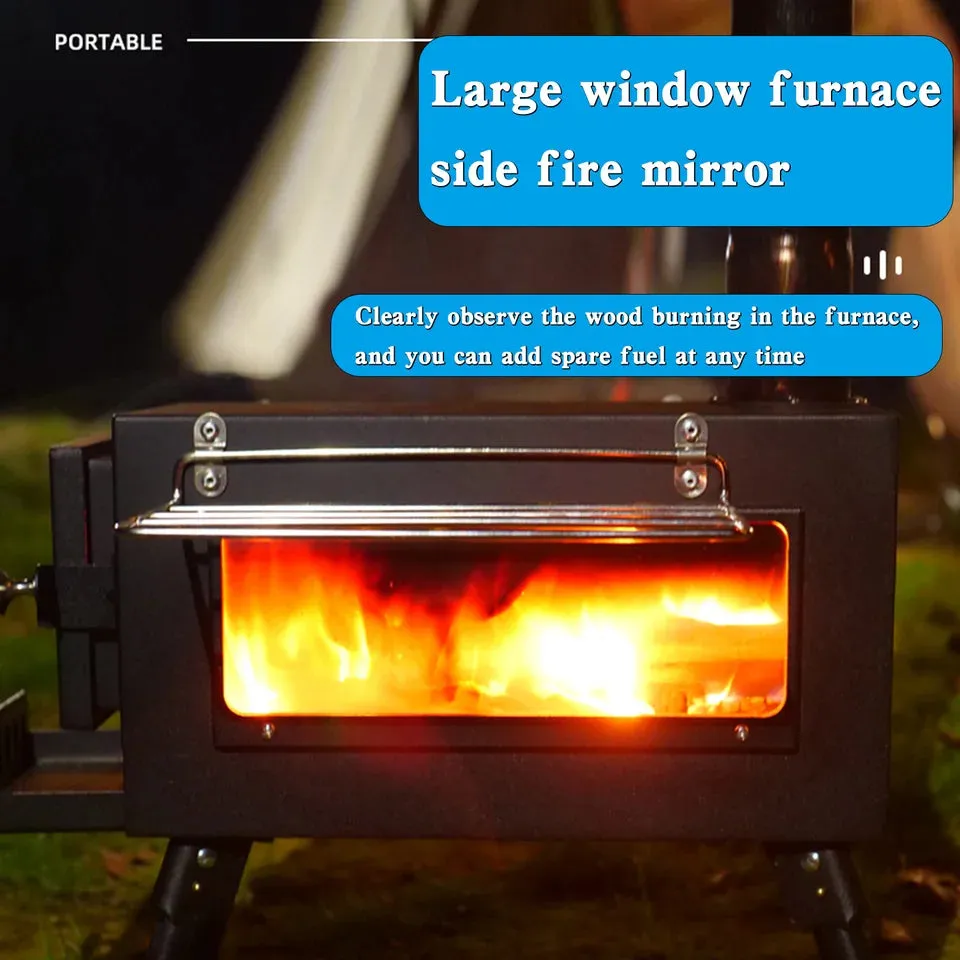 Outdoor Portable Tent Camping Wood Burning StovePipe For Tent Cooking