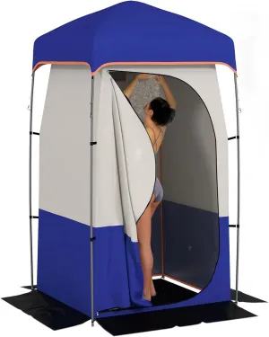 Outdoor Shower Tent Changing Room Privacy Portable Camping Shelters with Floor & Shower Bag for Camping Hiking Beach