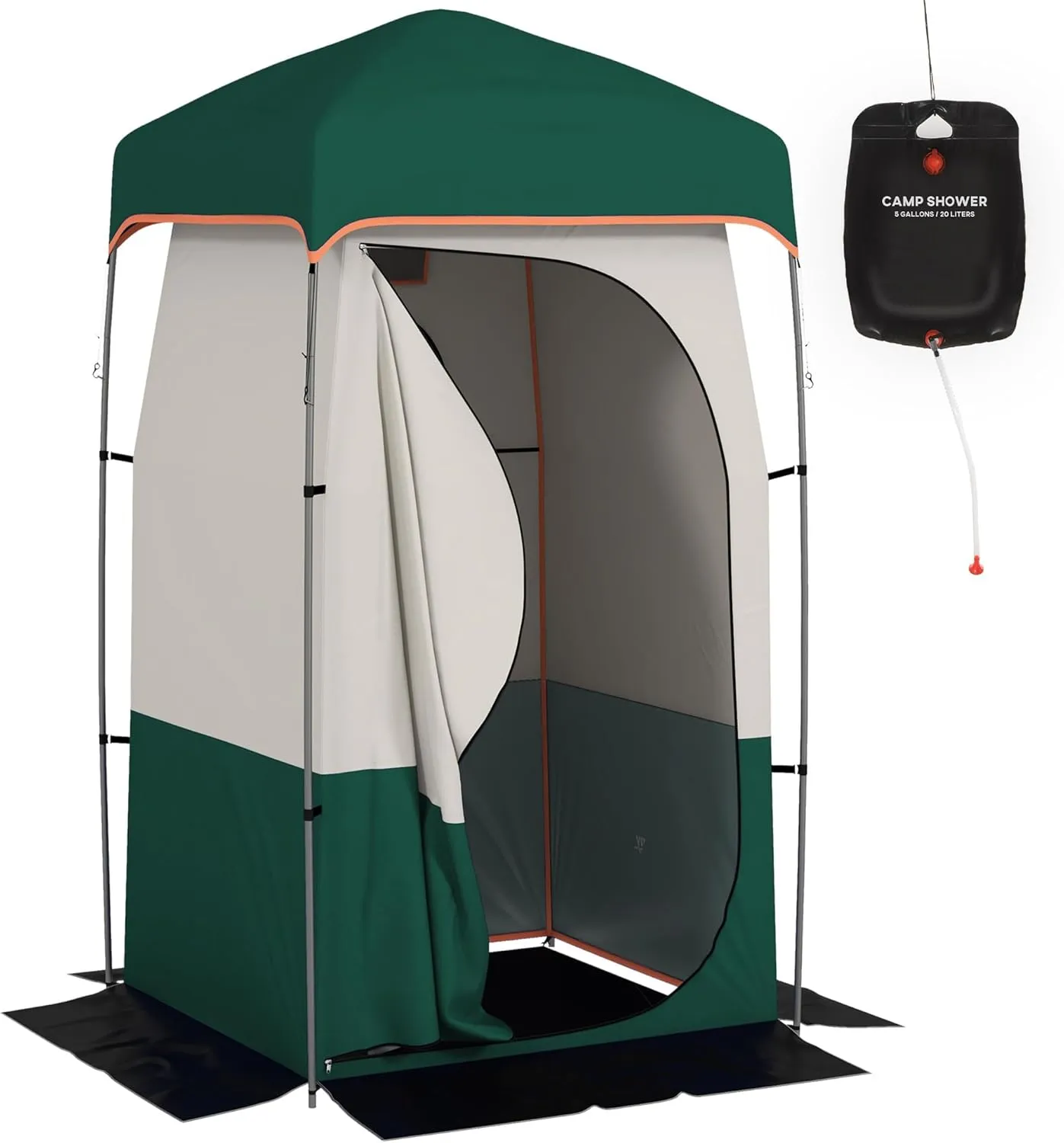 Outdoor Shower Tent Changing Room Privacy Portable Camping Shelters with Floor & Shower Bag for Camping Hiking Beach