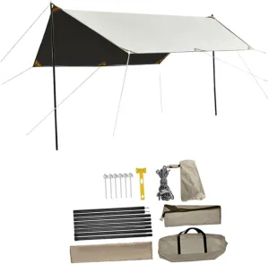 Outdoor Tarp Shelter for Camping and Beach Activities