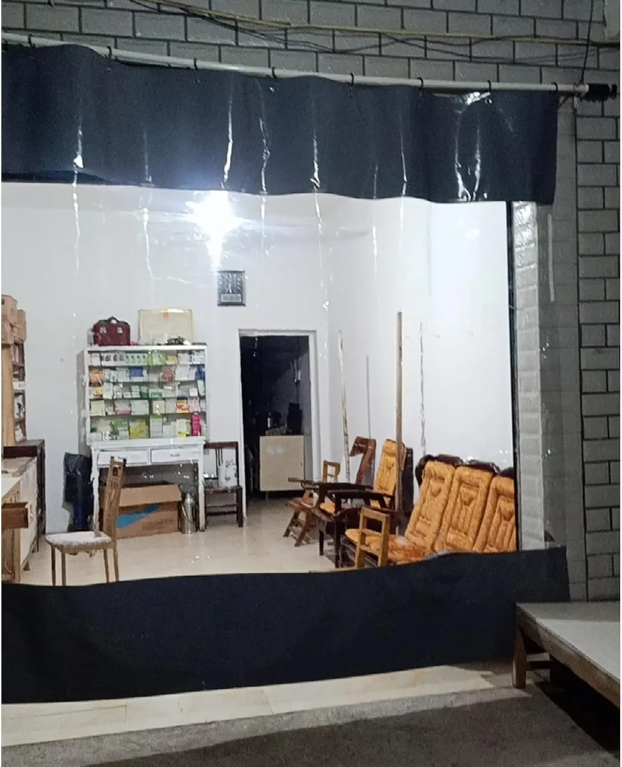 Outdoor Tarpaulin Curtain Clear Waterproof Cover Tarp Rainproof Tarpaulin with Grommets, Courtyard Plant Canopy Dust-Proof (Color : Clear, Size : 3.28x6.56ft/1x2m)