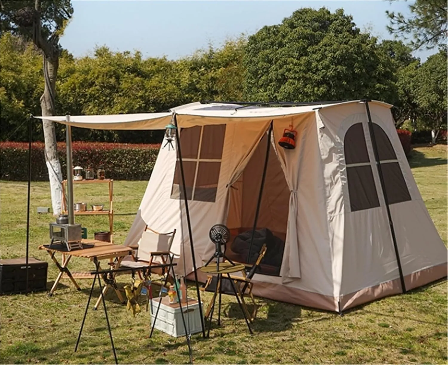 Outdoor Tent Camping Multi-Person Thick Rainproof Sunshade