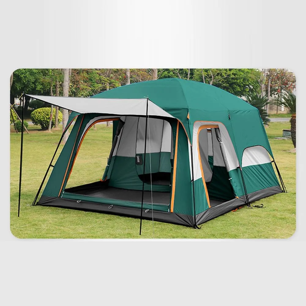 Outdoor Travel Camping Tent Waterproof Tent Portable Rainproof Sunshine-Proof Tent Fishing Hiking Sunshine Shelter (Khaki Type h)