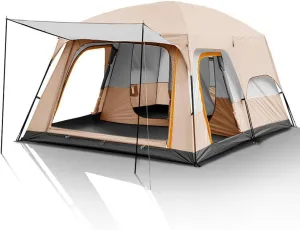 Outdoor Travel Camping Tent Waterproof Tent Portable Rainproof Sunshine-Proof Tent Fishing Hiking Sunshine Shelter (Khaki Type h)