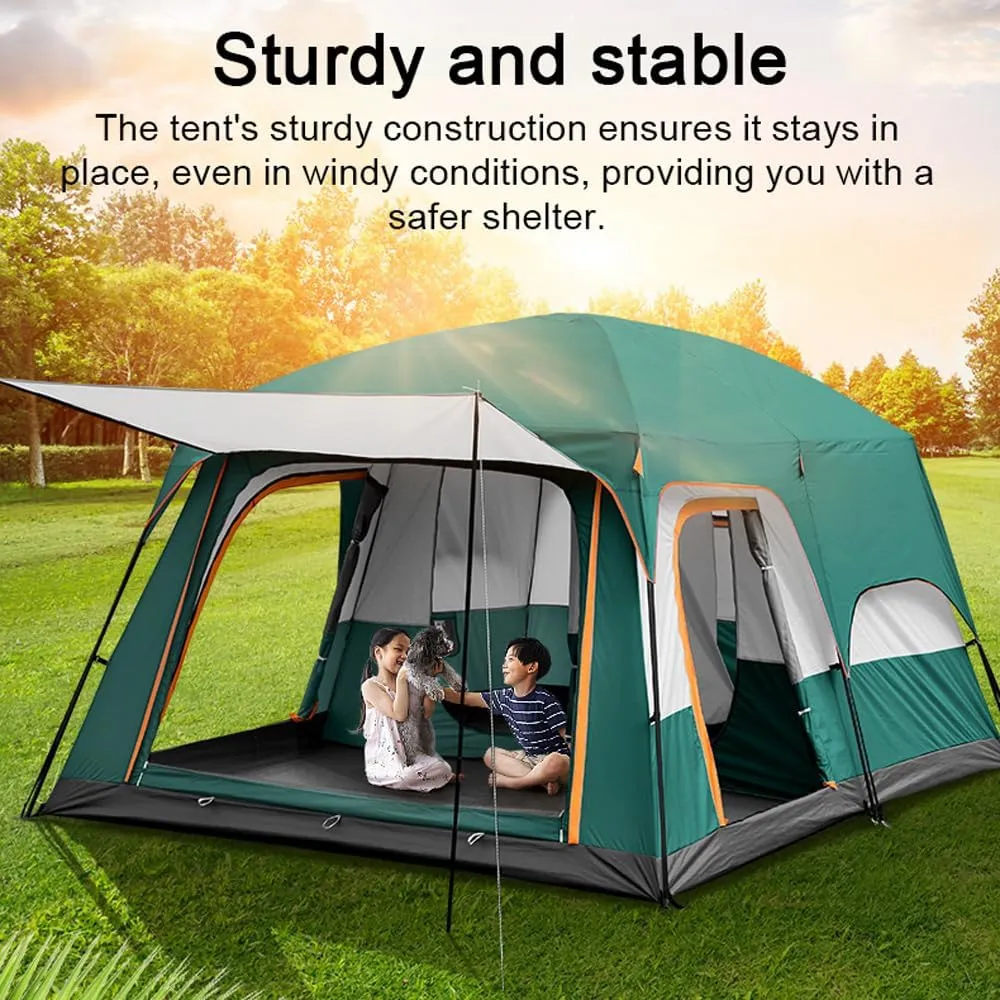 Outdoor Travel Camping Tent Waterproof Tent Portable Rainproof Sunshine-Proof Tent Fishing Hiking Sunshine Shelter (Khaki Type h)